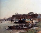 科内利斯 维里登伯格 : Winterfun On De Loswal Hattem